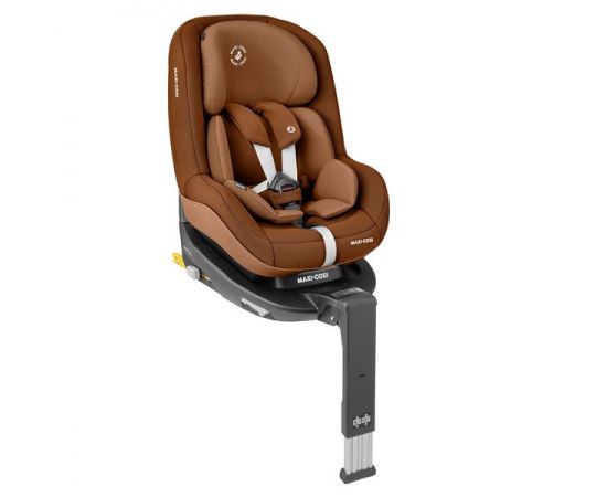 Scaun auto Pearl Pro2 Maxi Cosi cu baza Familyfix3 I-Size Authentic Cognac, Culoare: Maro, Grupa: 61-105cm (4luni - 4ani)