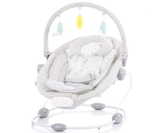 Leagan electric si balansoar Chipolino Paradise grey little stars, Culoare: Gri,poza 2