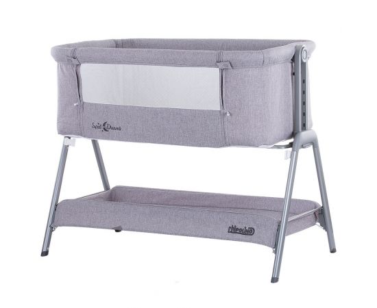 Patut Co-Sleeper Chipolino Sweet Dreams grey, Culoare: Gri