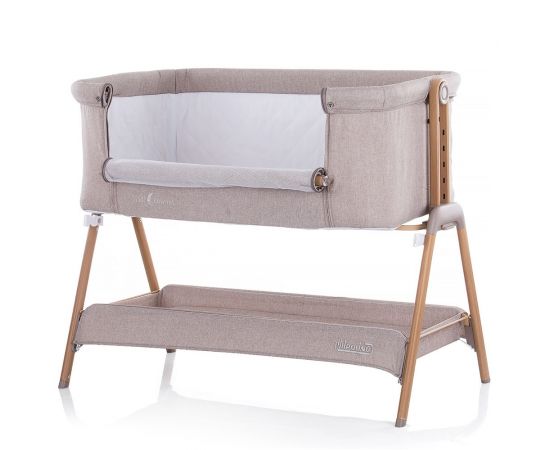 Patut Co-Sleeper Chipolino Sweet Dreams mocca wood, Culoare: Crem,poza 3