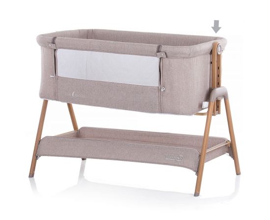 Patut Co-Sleeper Chipolino Sweet Dreams mocca wood, Culoare: Crem,poza 5
