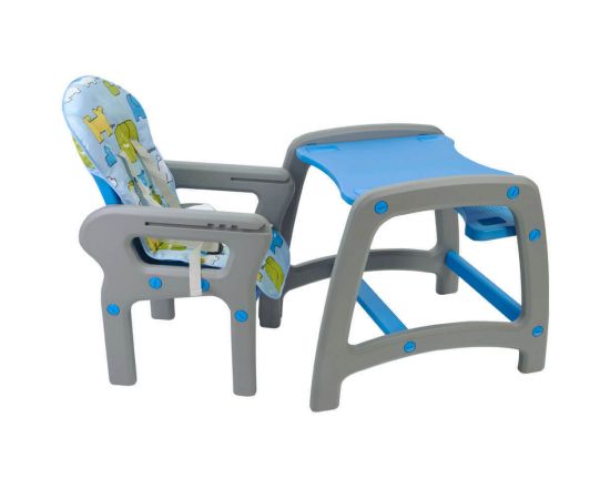 Scaun de masa multifunctional albastru Kidscare, Culoare: Albastru,poza 3