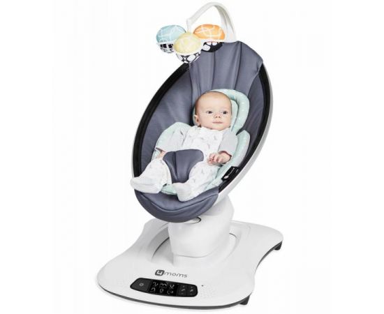 Fotoliu Balansoar Bebelusi 4MOMS MamaRoo 4.0 Cool Mesh Dark-Grey, Culoare: Gri,poza 3