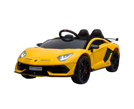 Masinuta electrica Chipolino Lamborghini Aventador SVJ yellow cu roti EVA, Culoare: Galben