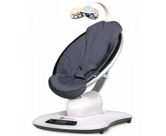 Fotoliu Balansoar Bebelusi 4MOMS MamaRoo 4.0 Cool Mesh Dark-Grey, Culoare: Alb/Gri