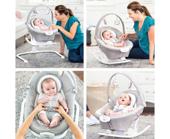 Balansoar 2 in 1 Graco Duet Sway Patchwork,poza 8