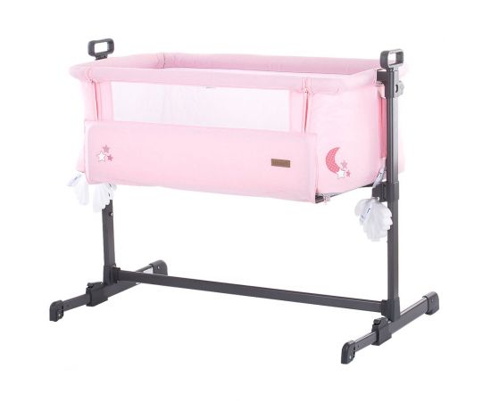 Patut Co-Sleeper Chipolino Close To Me pink stars, Culoare: Roz