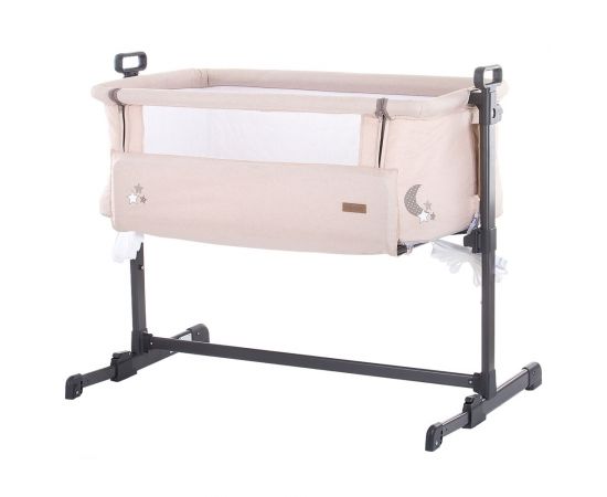 Patut Co-Sleeper Chipolino Close To Me beige stars, Culoare: Crem