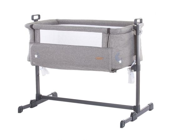 Patut Co-Sleeper Chipolino Close To Me graphite stars, Culoare: Gri deschis