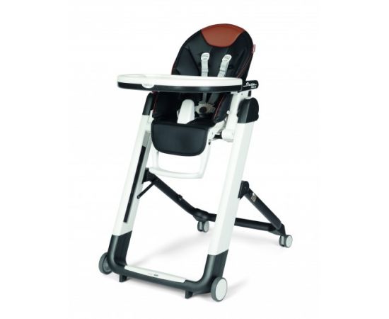 Scaun De Masa Peg Perego Siesta 2 in 1 Follow Me, Ebony, Culoare: Alb/Negru