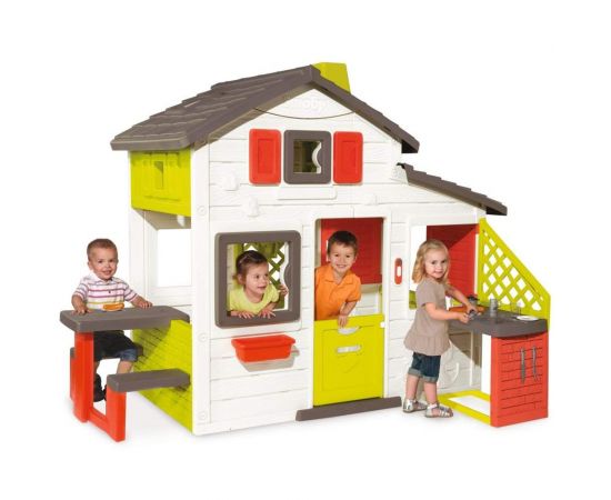 Casuta pentru copii Smoby Friends Playhouse cu bucatarie