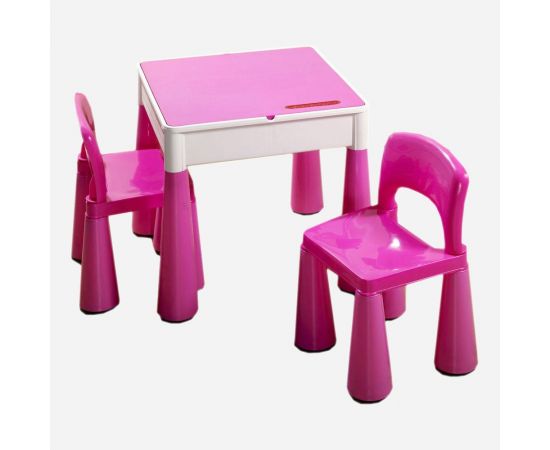 Masuta Guliver cu 2 scaune Roz - Tega Baby