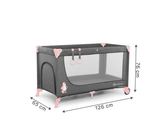 Patut pliant Kinderkraft Joy Pink, Culoare: Roz,poza 8