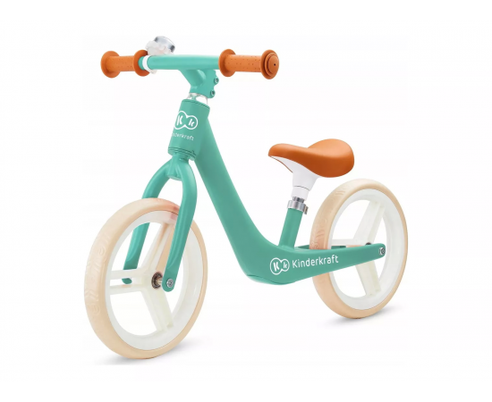 Bicicleta Fara Pedale Fly Plus Kinderkraft Midnight Green, Culoare: Verde