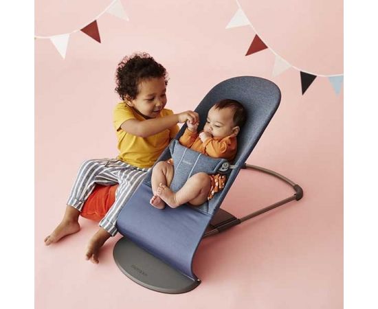 Balansoar BabyBjorn Bliss Dove Blue, 3D Jersey,poza 3