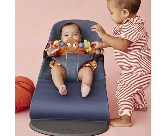 Balansoar BabyBjorn Bliss Dove Blue, 3D Jersey,poza 4