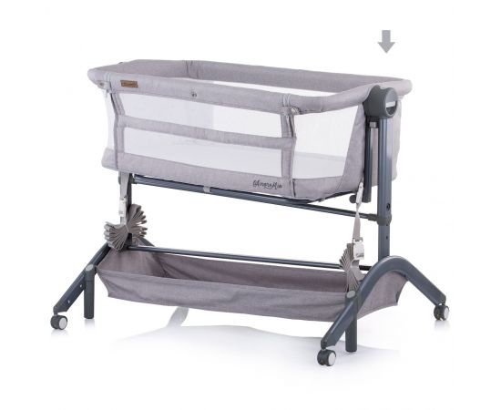 Patut Co-Sleeper Chipolino Amore Mio Asphalt, Culoare: Gri,poza 4