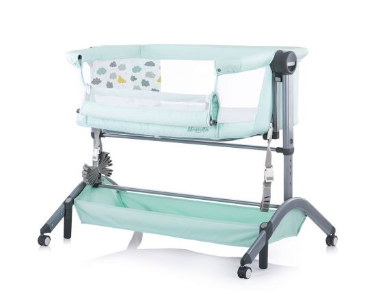 Patut Co-Sleeper Chipolino Amore Mio Mint, Culoare: Turquoise,poza 3