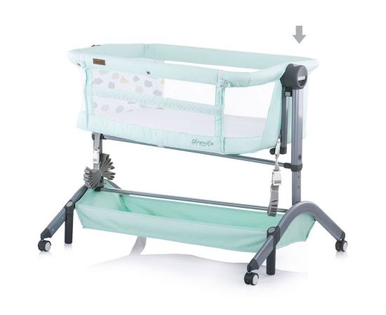 Patut Co-Sleeper Chipolino Amore Mio Mint, Culoare: Turquoise,poza 4