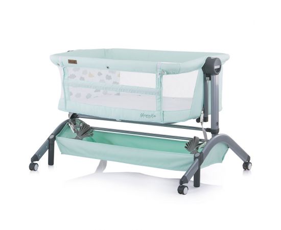 Patut Co-Sleeper Chipolino Amore Mio Mint, Culoare: Turquoise,poza 5