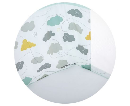 Patut Co-Sleeper Chipolino Amore Mio Mint, Culoare: Turquoise,poza 6