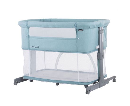 Patut Co-Sleeper si Tarc Chipolino Mommy'n Me Blue Mint, Culoare: Turquoise