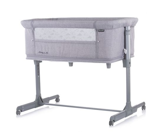 Patut Co-Sleeper si Tarc Chipolino Mommy'n Me Gray Clouds, Culoare: Gri deschis,poza 4