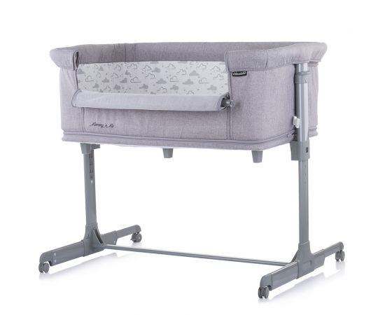 Patut Co-Sleeper si Tarc Chipolino Mommy'n Me Gray Clouds, Culoare: Gri deschis,poza 5
