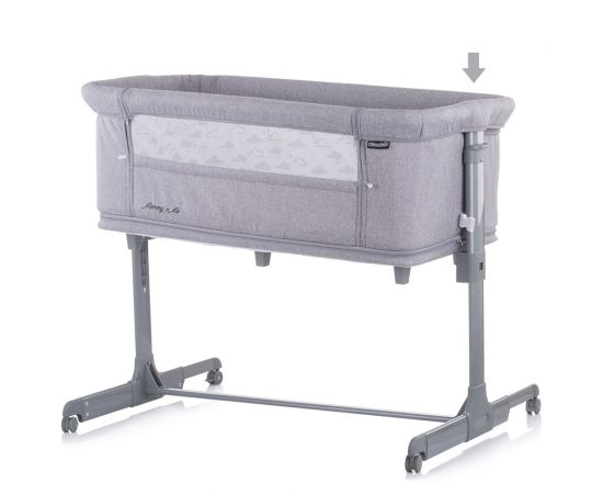 Patut Co-Sleeper si Tarc Chipolino Mommy'n Me Gray Clouds, Culoare: Gri deschis,poza 7