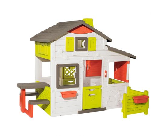 Casuta pentru copii Smoby Friends Playhouse Neo cu gradina