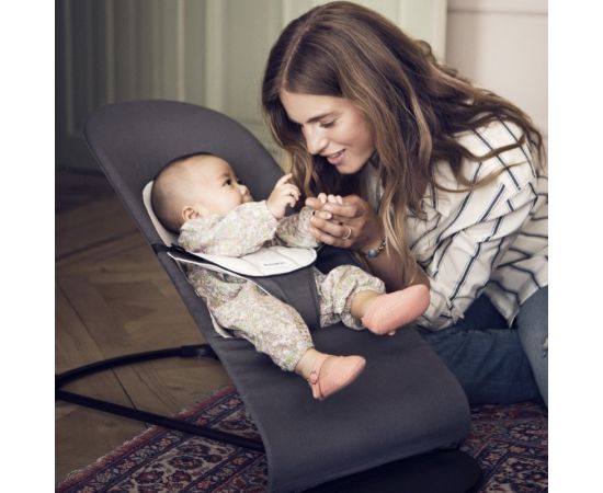 Balansoar BabyBjorn Balance Soft Black/Grey cu bara de jucarii, Culoare: Gri/Negru,poza 4