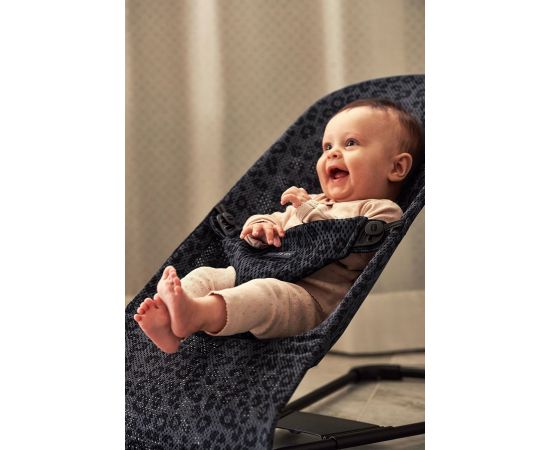 Balansoar BabyBjorn Bliss Antracite/Leopard Mesh - Editie Limitata, Culoare: Gri/Negru,poza 2