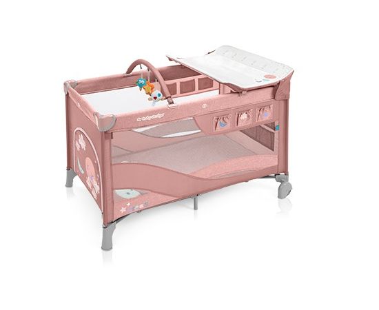 Patut Pliabil cu 2 nivele Baby Design Dream 08 Pink 2019, Culoare: Roz
