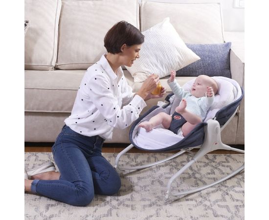 Sezlong 3 in 1 Tiny Love Rocker Napper, 0 luni +, Albastru cu Alb,poza 3