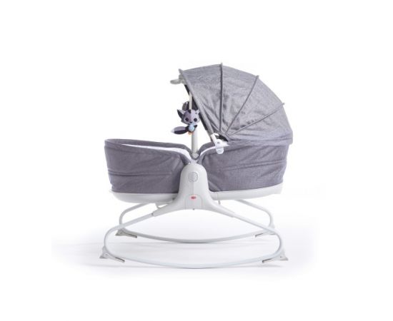 Sezlong 3 in 1 Tiny Love Cozy Rocker Napper, 0 luni plus, Gri cu Alb