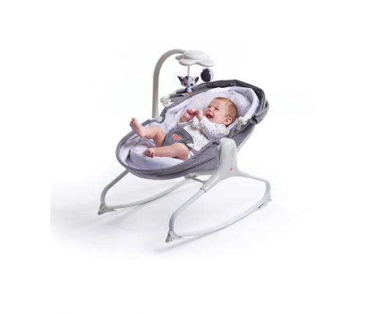 Sezlong 3 in 1 Tiny Love Cozy Rocker Napper, 0 luni plus, Gri cu Alb,poza 2