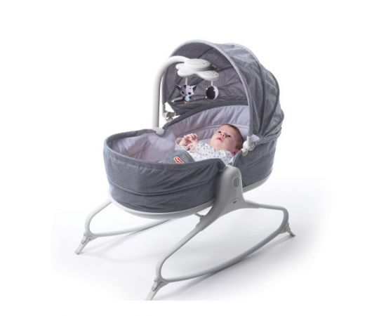 Sezlong 3 in 1 Tiny Love Cozy Rocker Napper, 0 luni plus, Gri cu Alb,poza 4