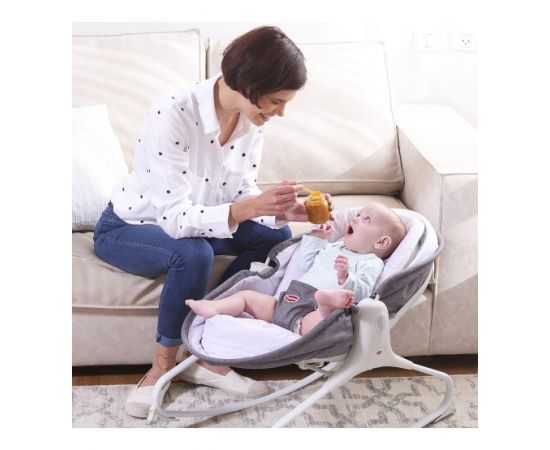 Sezlong 3 in 1 Tiny Love Cozy Rocker Napper, 0 luni plus, Gri cu Alb,poza 6