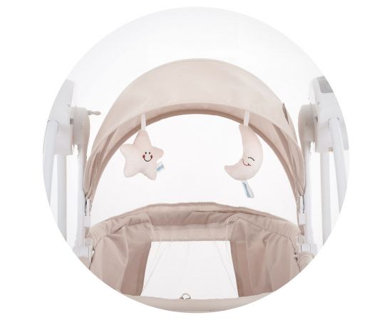 Patut si leagan electric Chipolino Gia latte, Culoare: Crem,poza 5
