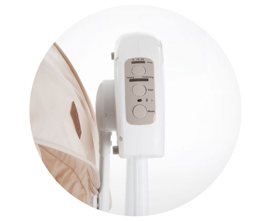 Patut si leagan electric Chipolino Gia latte, Culoare: Crem,poza 6