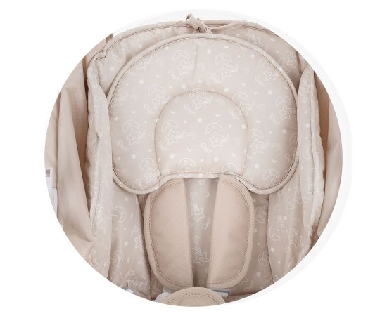 Patut si leagan electric Chipolino Gia latte, Culoare: Crem,poza 7