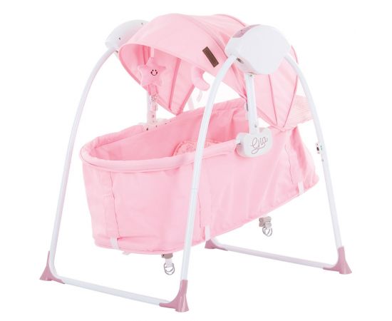 Patut si leagan electric Chipolino Gia peony pink, Culoare: Roz