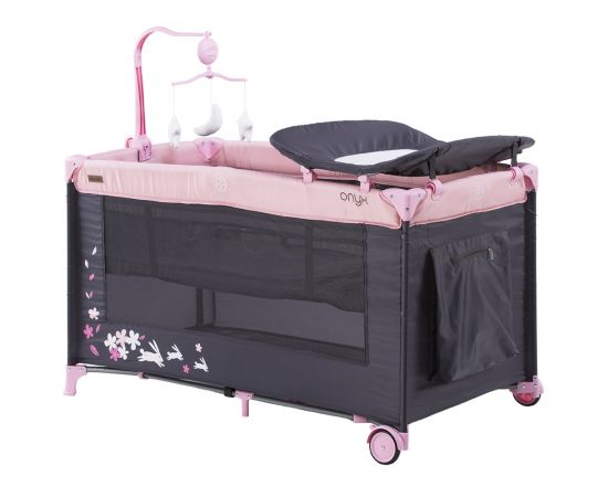 Patut pliabil Chipolino Onyx Peony Pink, Culoare: Roz