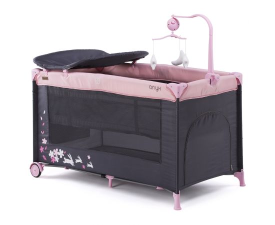 Patut pliabil Chipolino Onyx Peony Pink, Culoare: Roz,poza 3