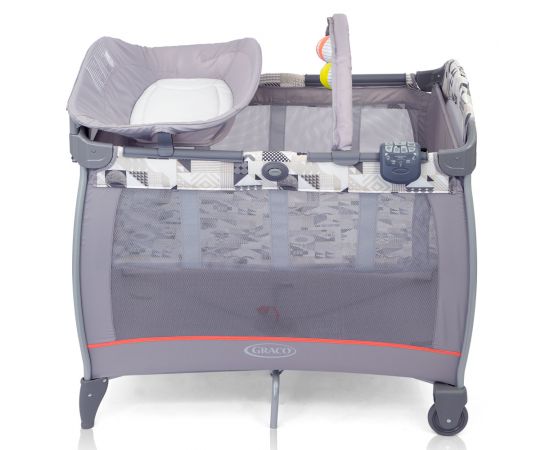 Patut Graco Contour Electra Patchwork Grey, Culoare: Gri deschis,poza 2