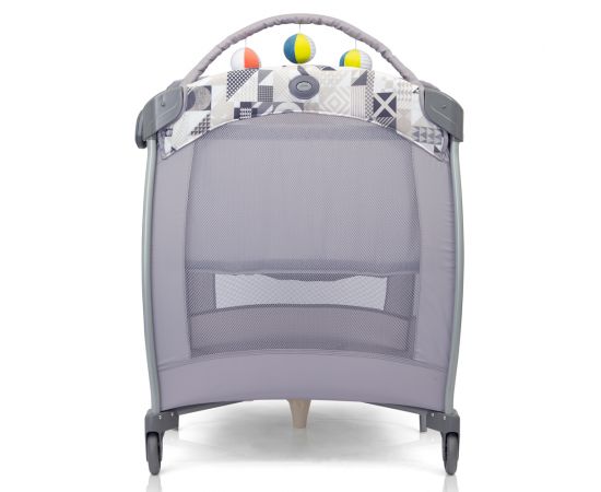 Patut Graco Contour Electra Patchwork Grey, Culoare: Gri deschis,poza 4