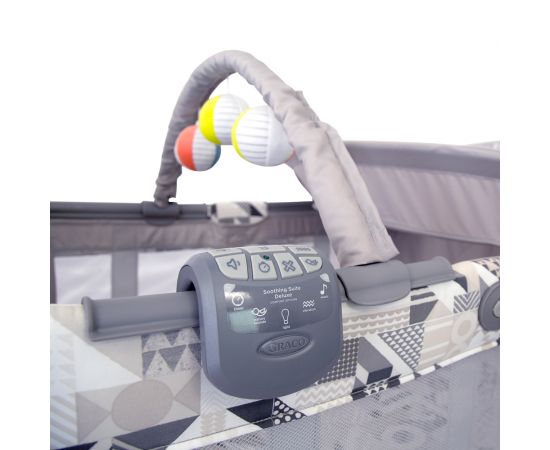 Patut Graco Contour Electra Patchwork Grey, Culoare: Gri deschis,poza 6