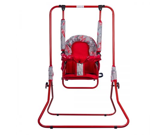 Leagan pentru copii, Top Kids, cu spatar reglabil si bara detasabila, Red Birds