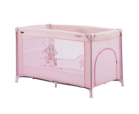 Patut pliabil Chipolino Capri peony pink, Culoare: Roz, Dimensiuni: 120x60,poza 2