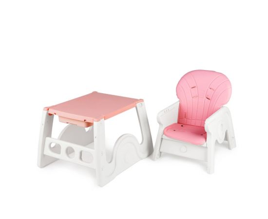 Scaun de masa transformabil Juju Eat&Play V2, Roz, Culoare: Roz,poza 7